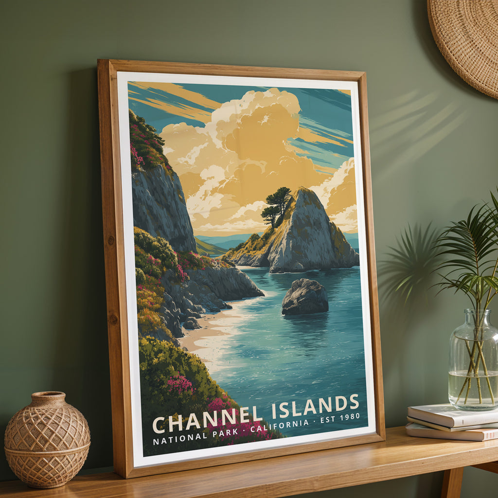 Channel Islands National Park Retro Art Print
