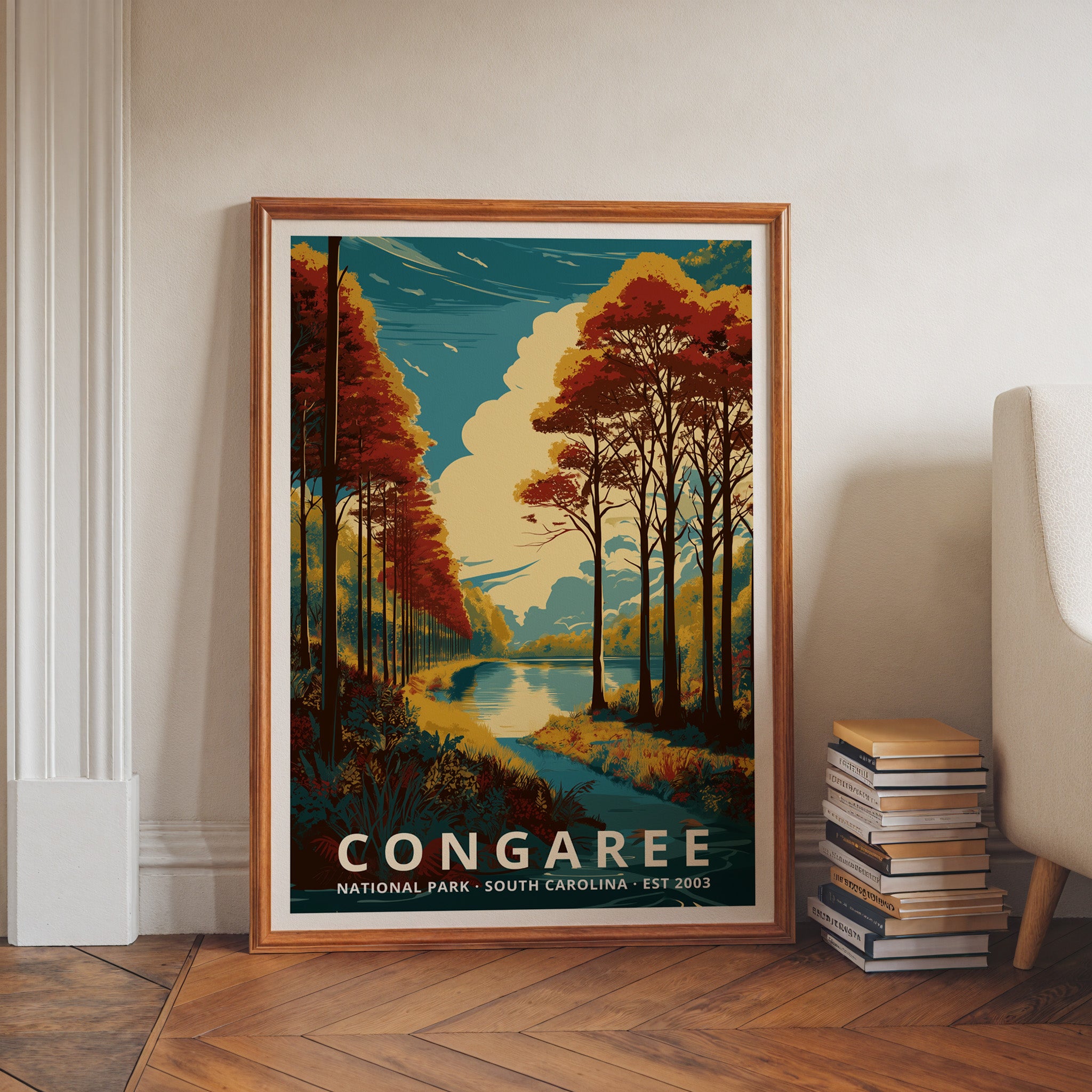 Congaree National Park Retro Art Print