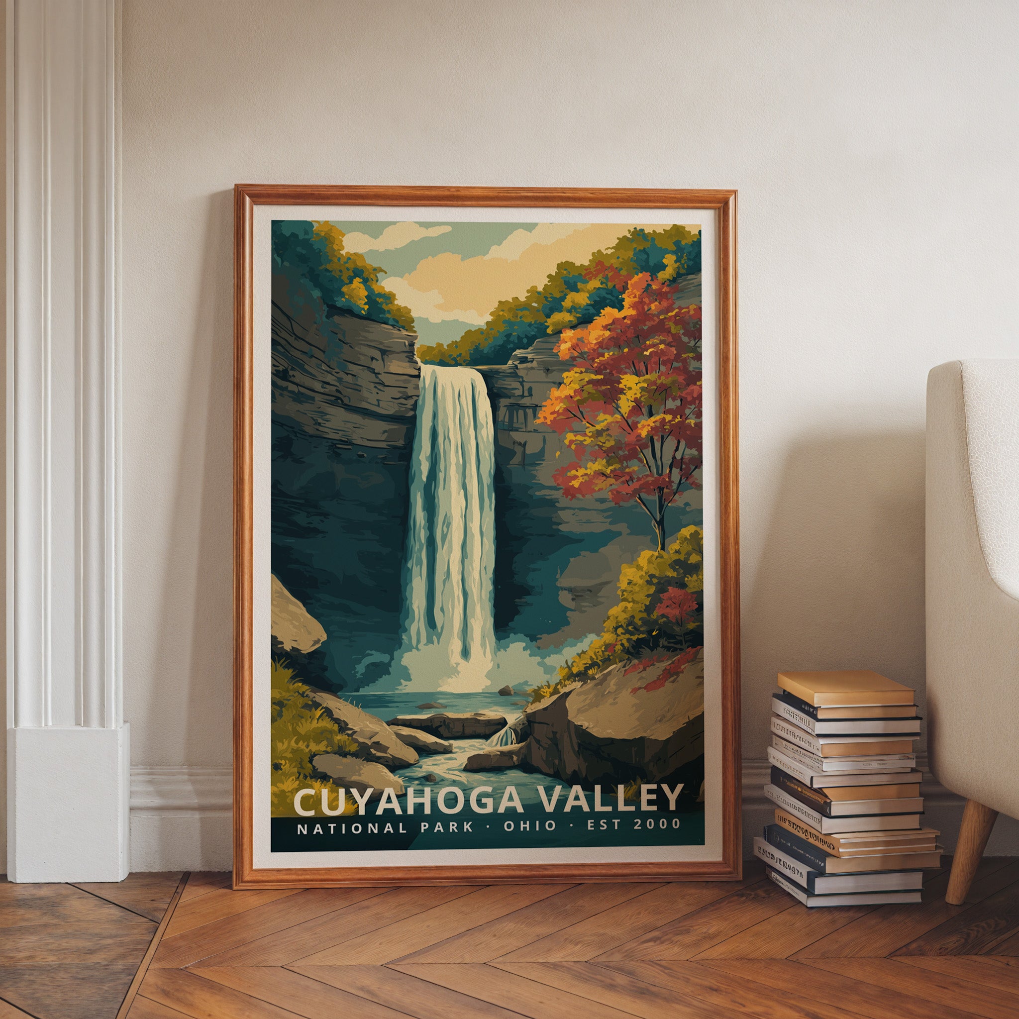Cuyahoga Valley National Park Retro Art Print