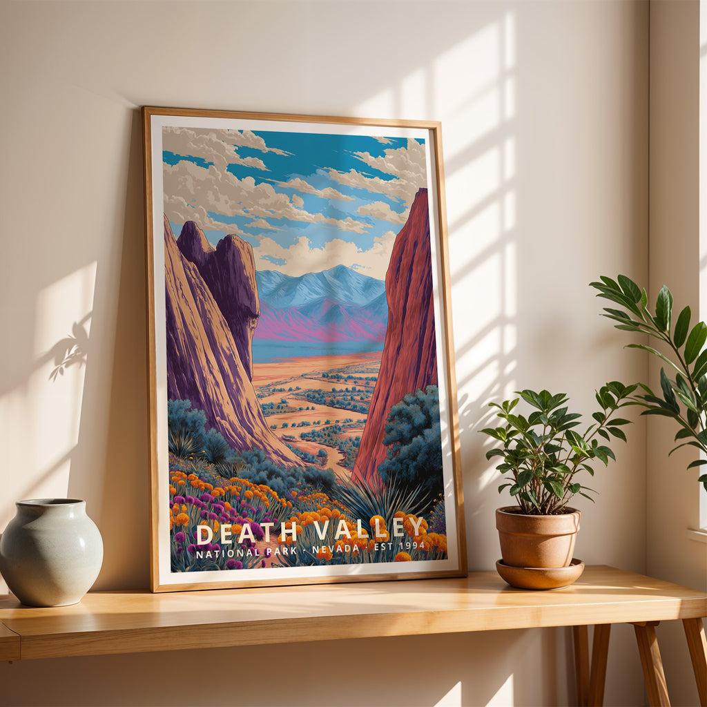 Death Valley National Park Retro Art Print