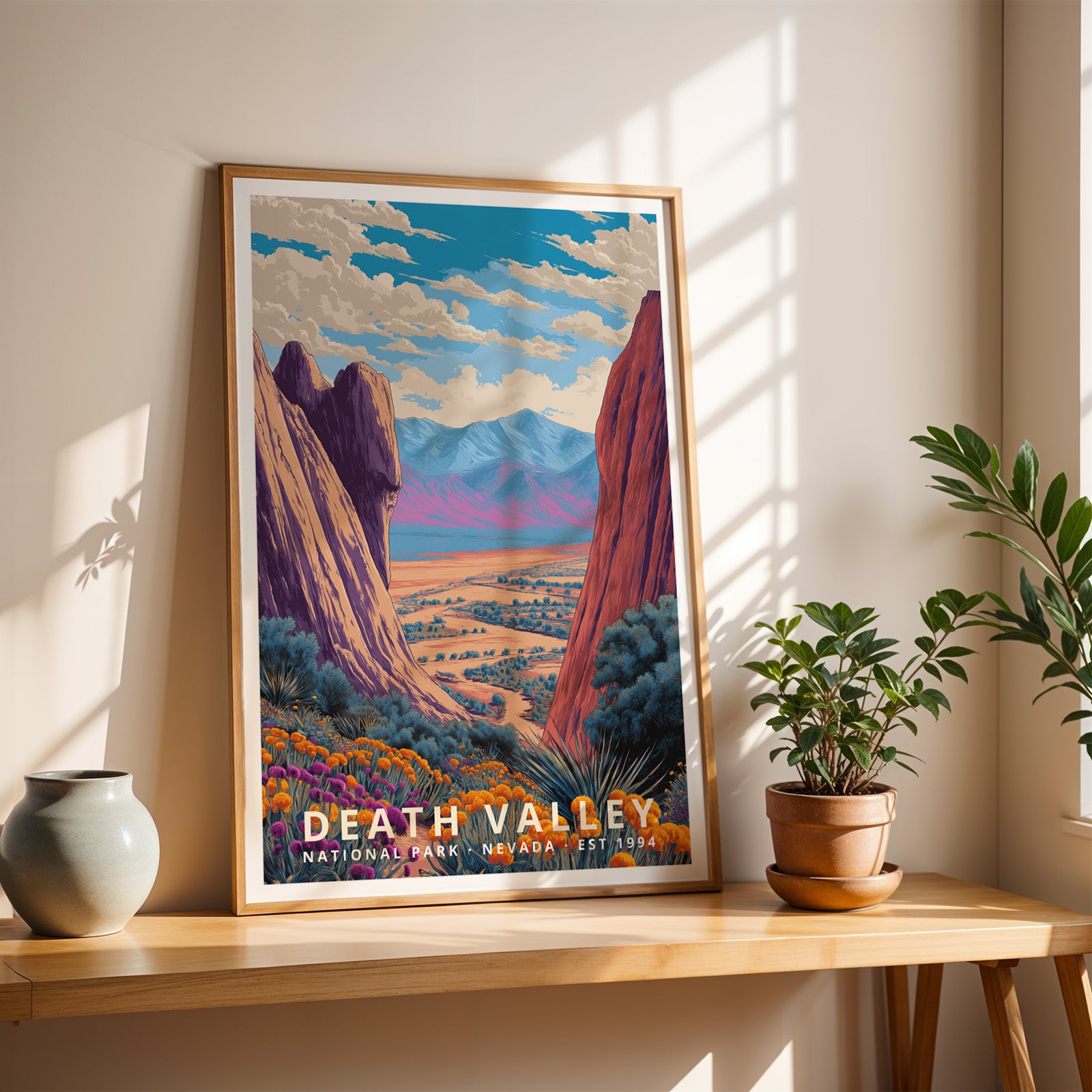 Death Valley National Park Retro Art Print
