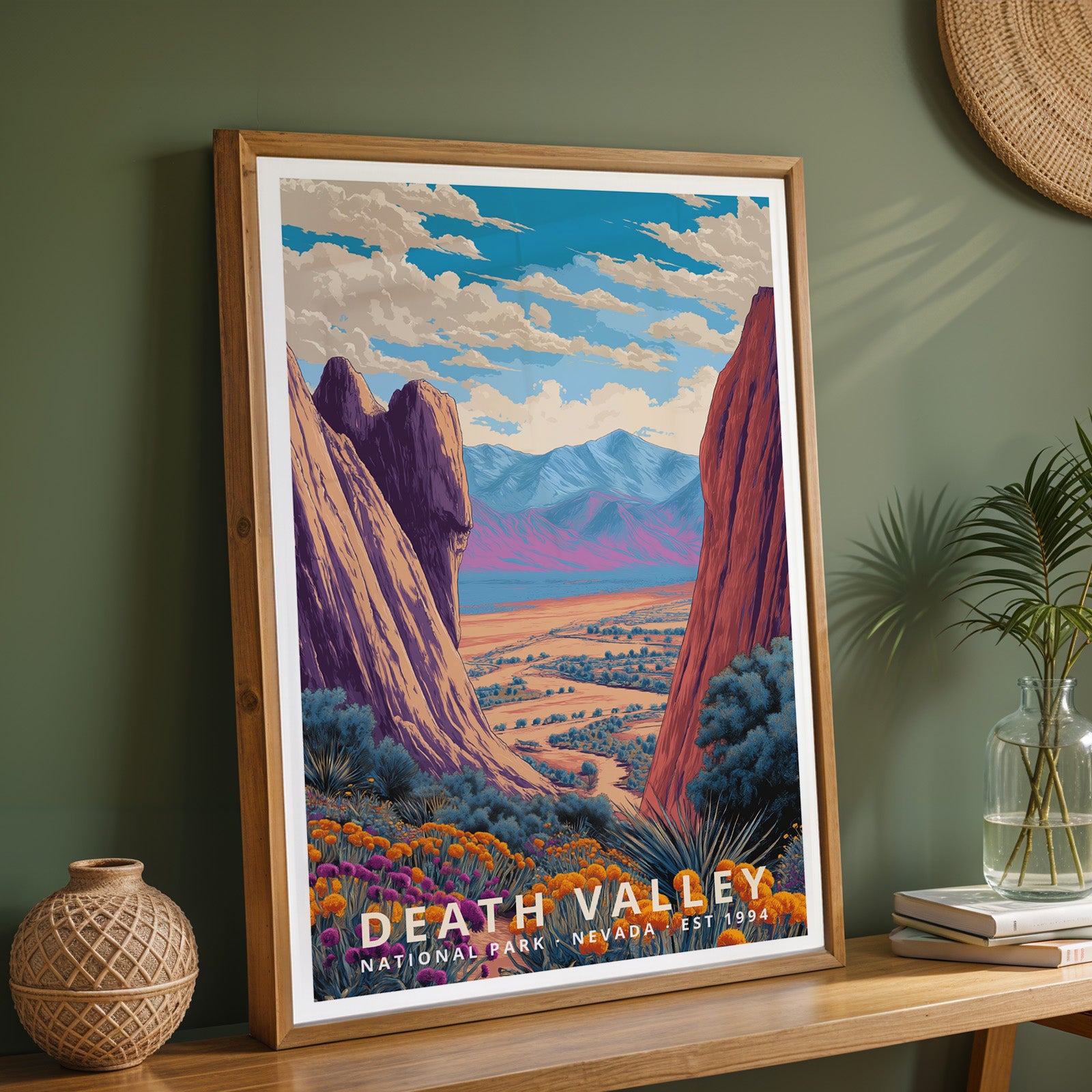 Death Valley National Park Retro Art Print
