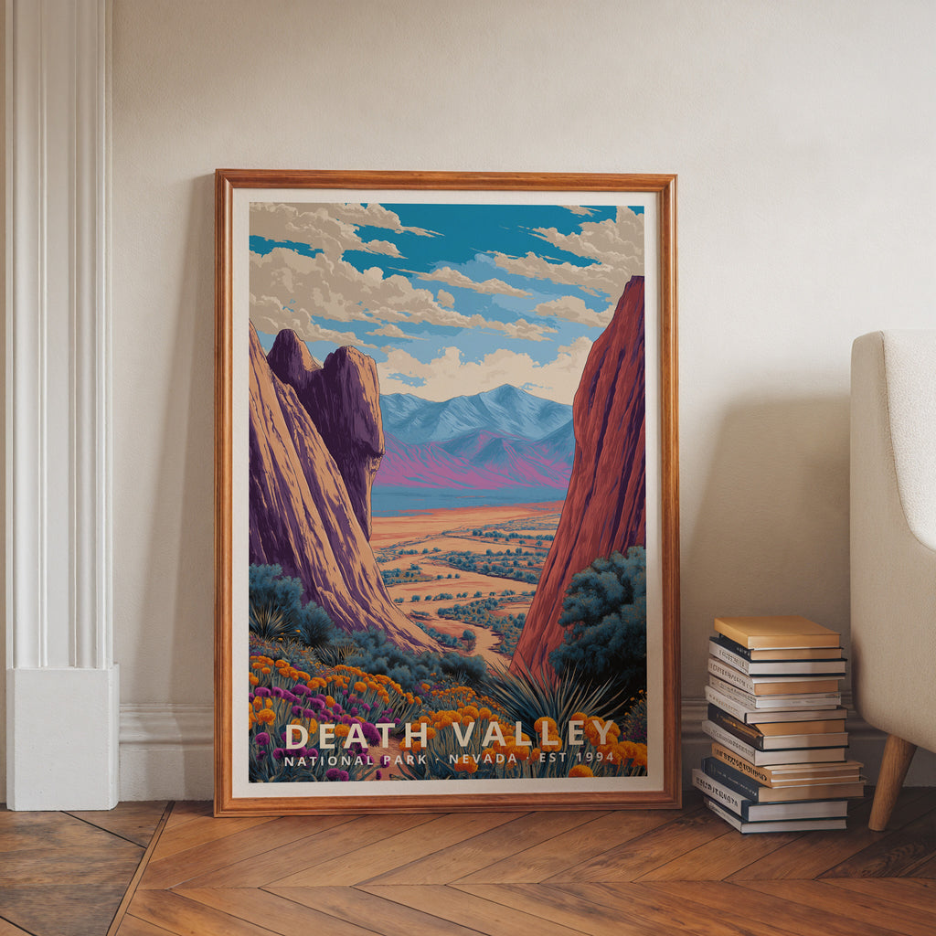 Death Valley National Park Retro Art Print