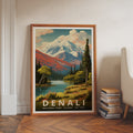 Denali National Park Retro Art Print