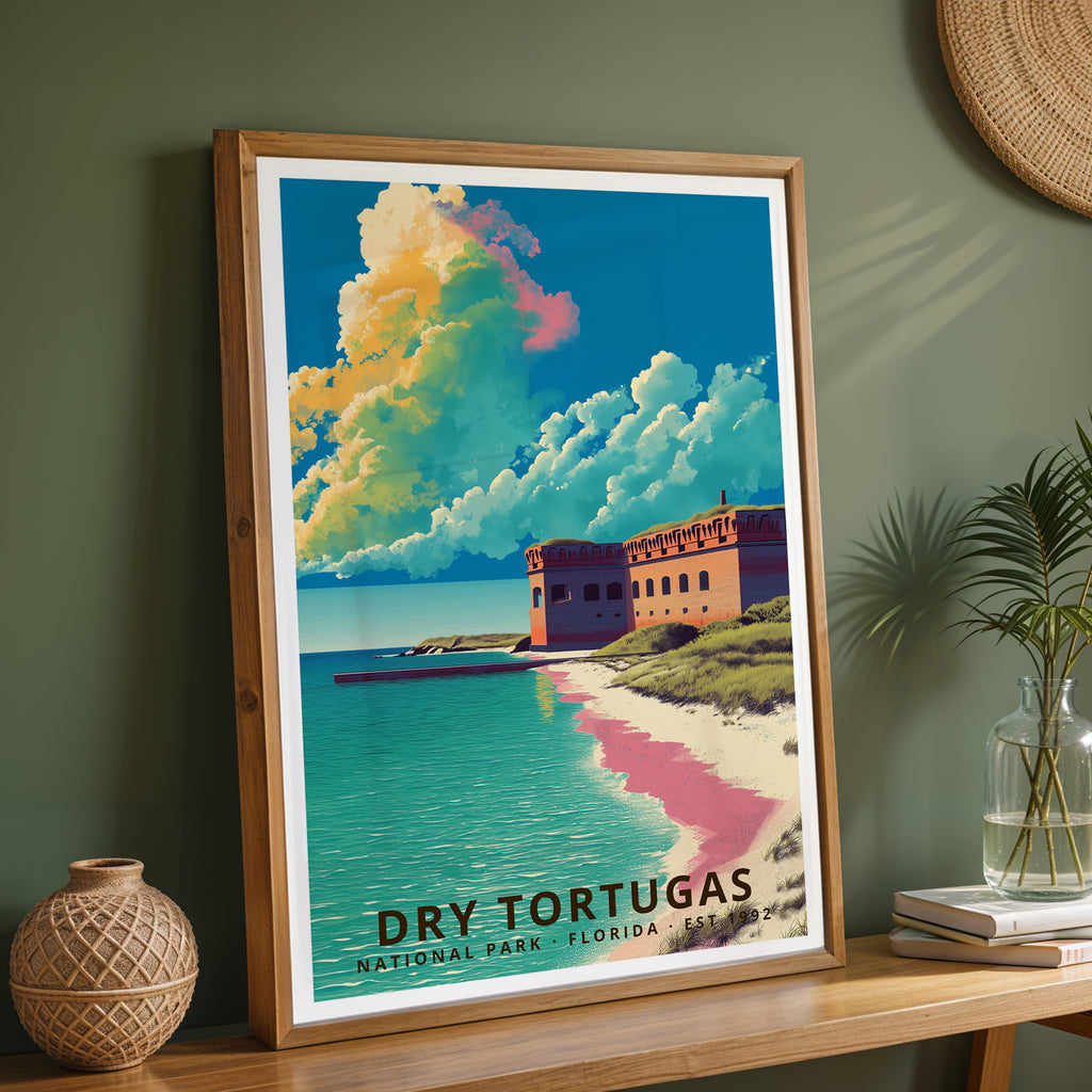 Dry Tortugas National Park Retro Art Print