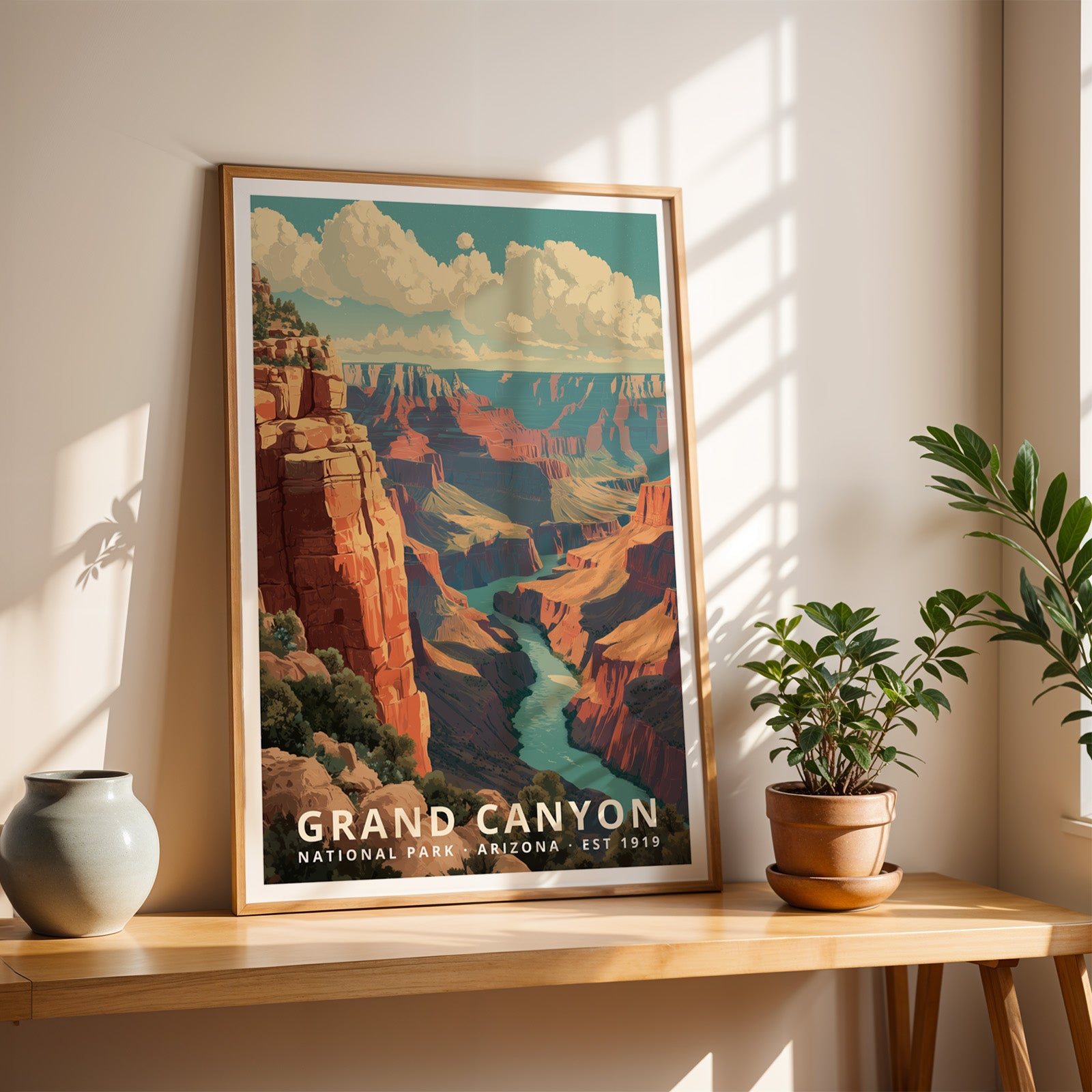 Grand Canyon National Park Retro Art Print