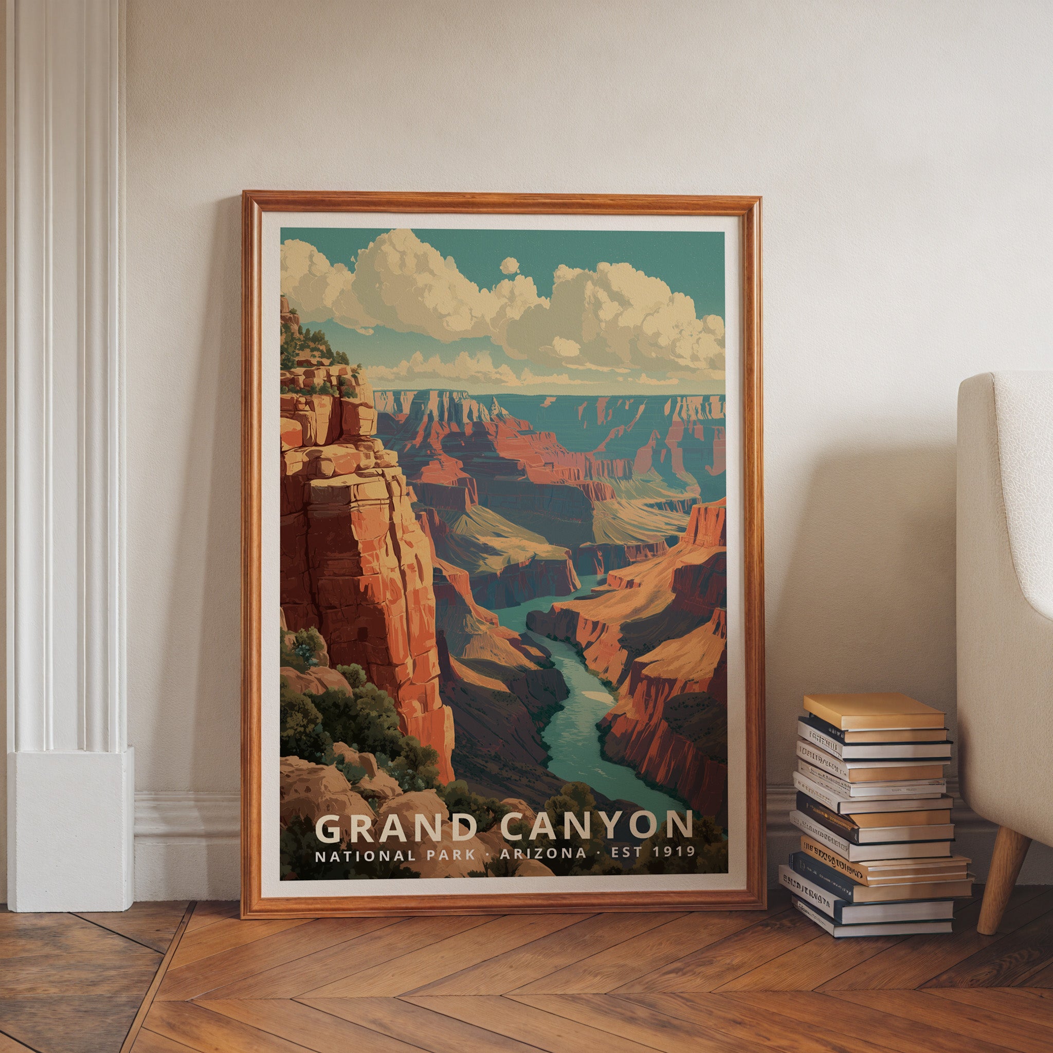 Grand Canyon National Park Retro Art Print