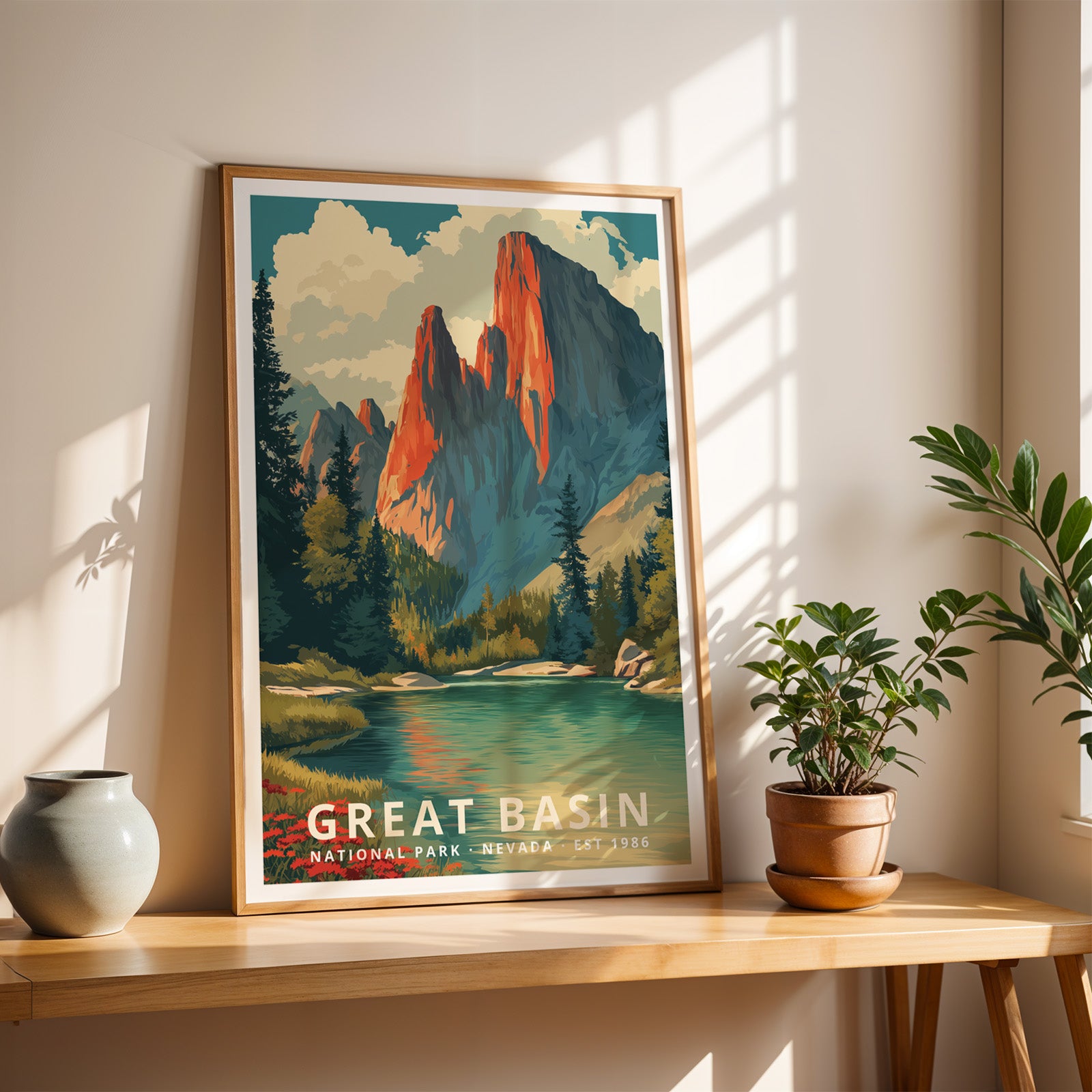 Great Basin National Park Retro Art Print