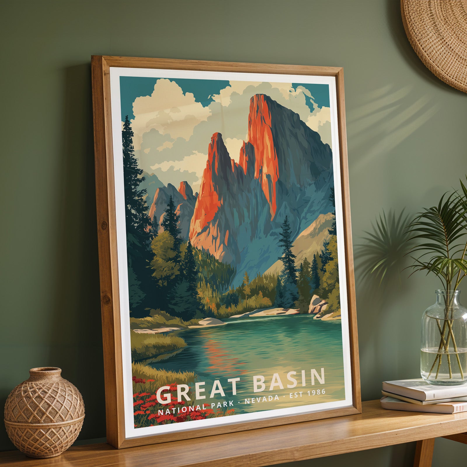 Great Basin National Park Retro Art Print