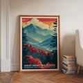 Great Smoky Mountains National Park Retro Art Print