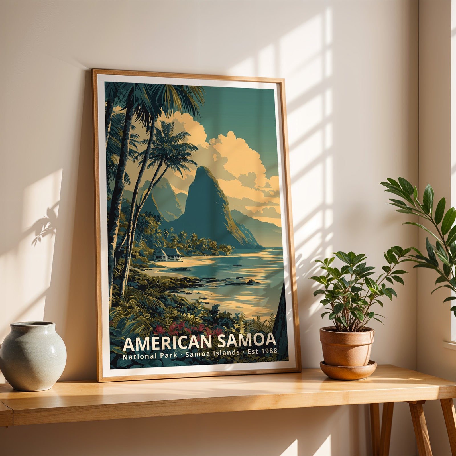 American Samoa National Park Retro Art Print