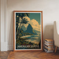 American Samoa National Park Retro Art Print