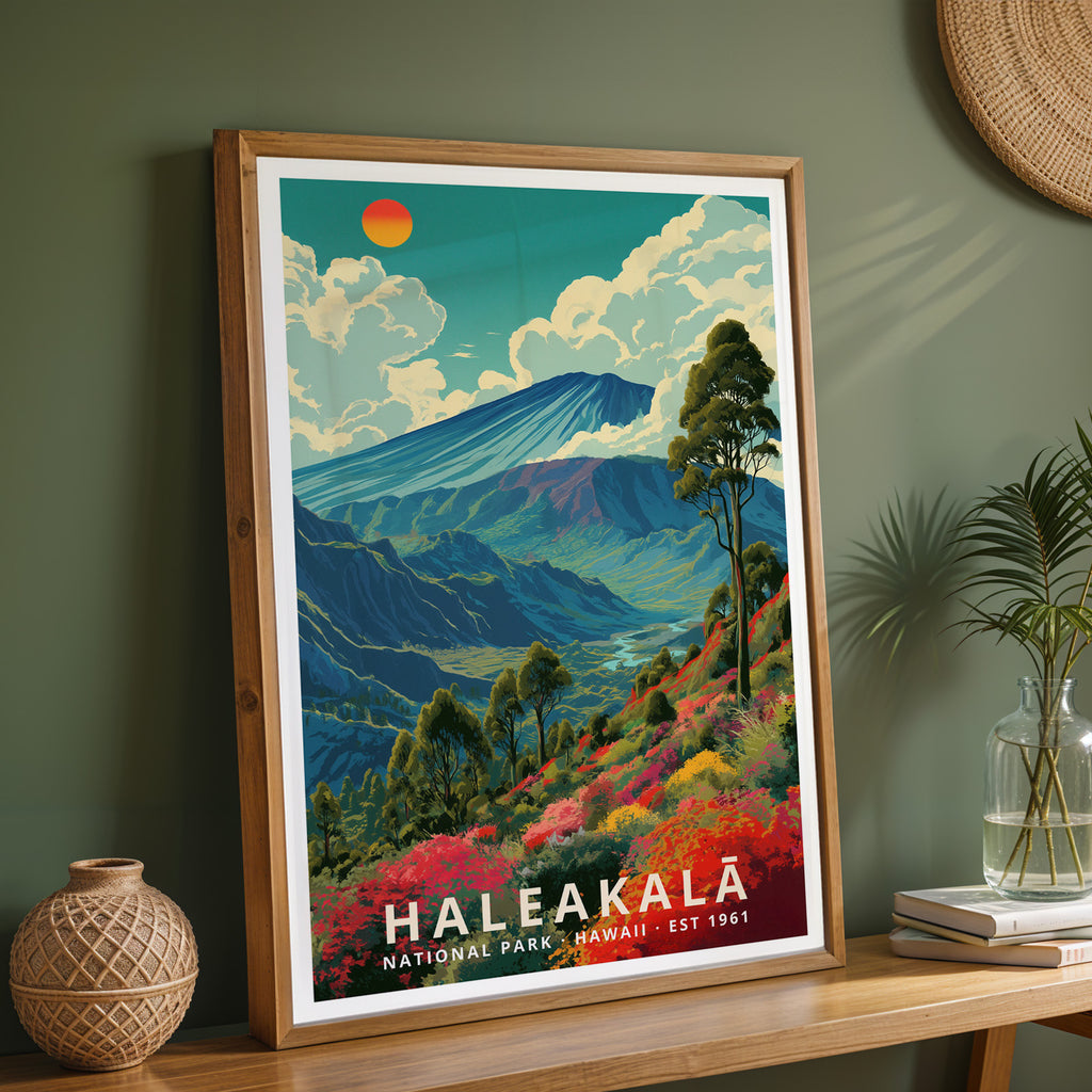Haleakalā National Park Retro Art Print