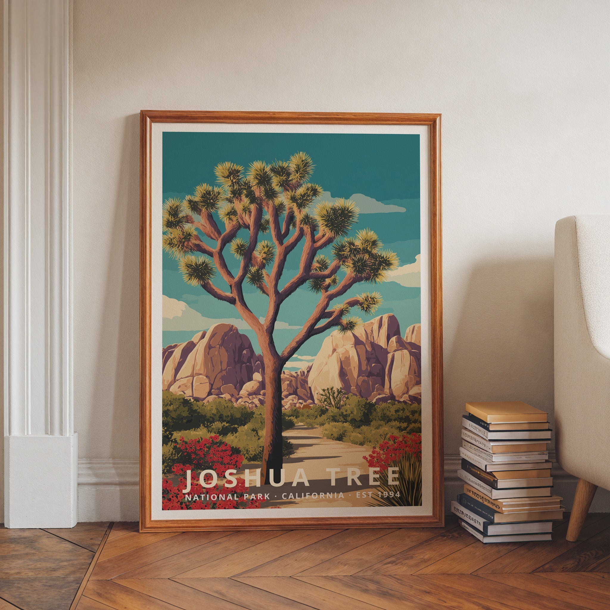 Joshua Tree National Park Retro Art Print