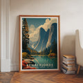 Kenai Fjords National Park Retro Art Print