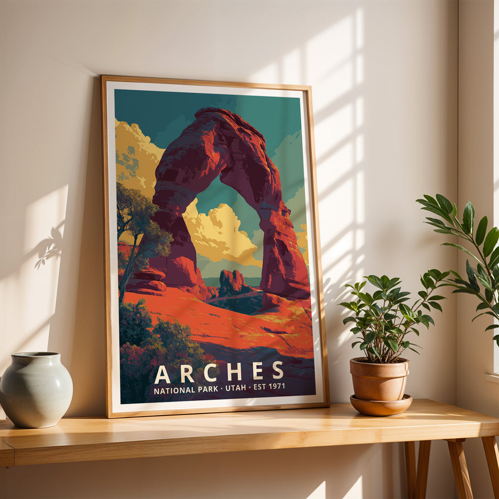 Arches National Park Retro Art Print