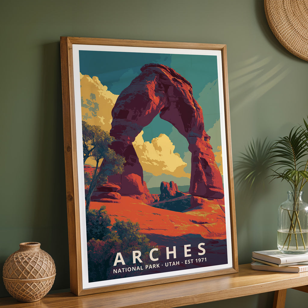 Arches National Park Retro Art Print