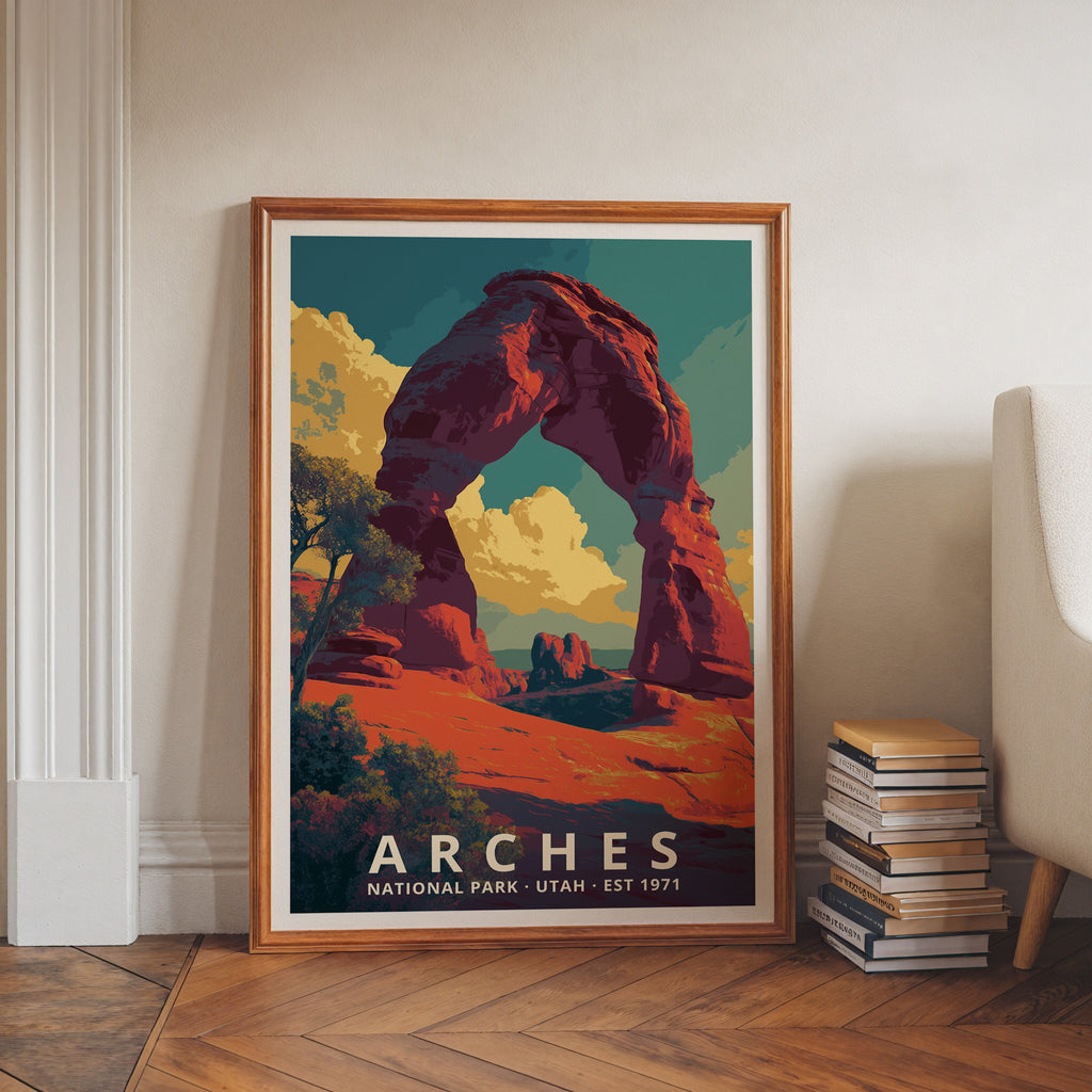 Arches National Park Retro Art Print