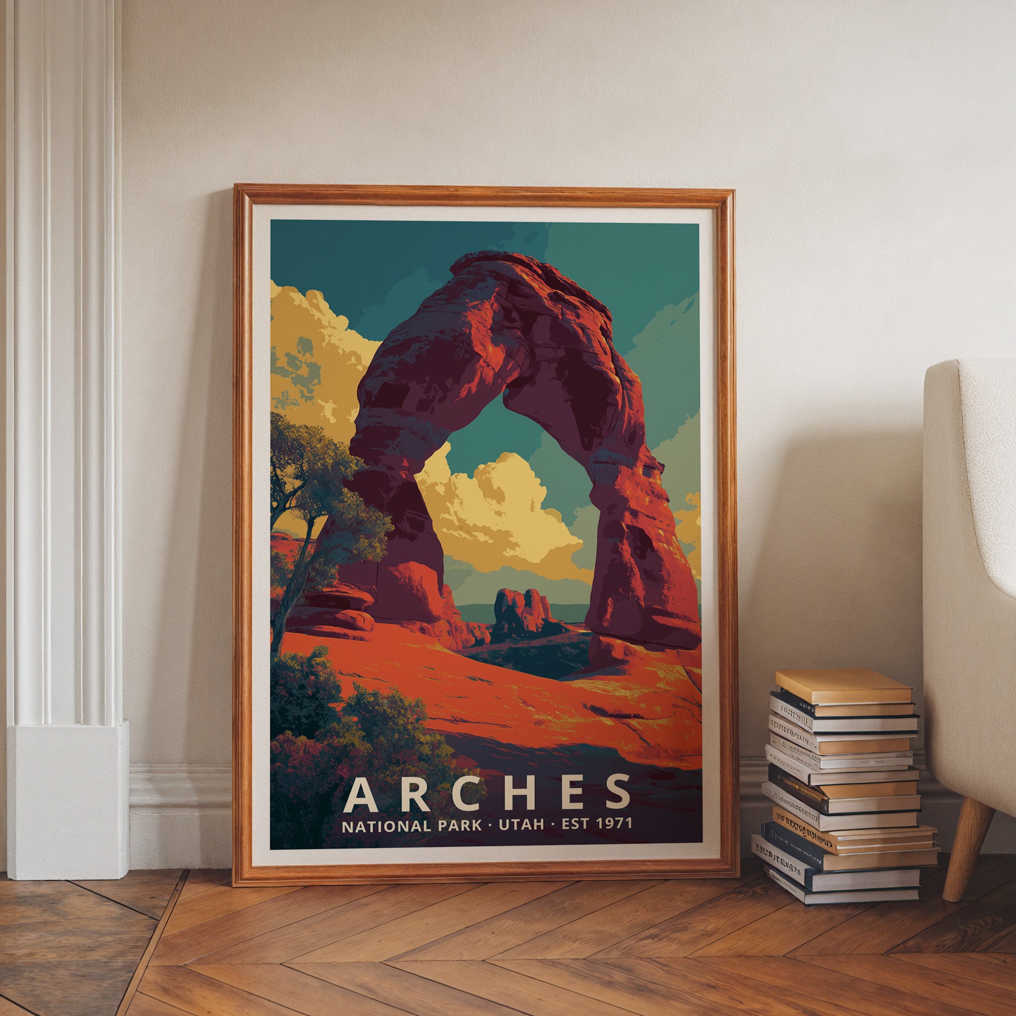 Arches National Park Retro Art Print