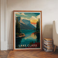 Lake Clark National Park Retro Art Print