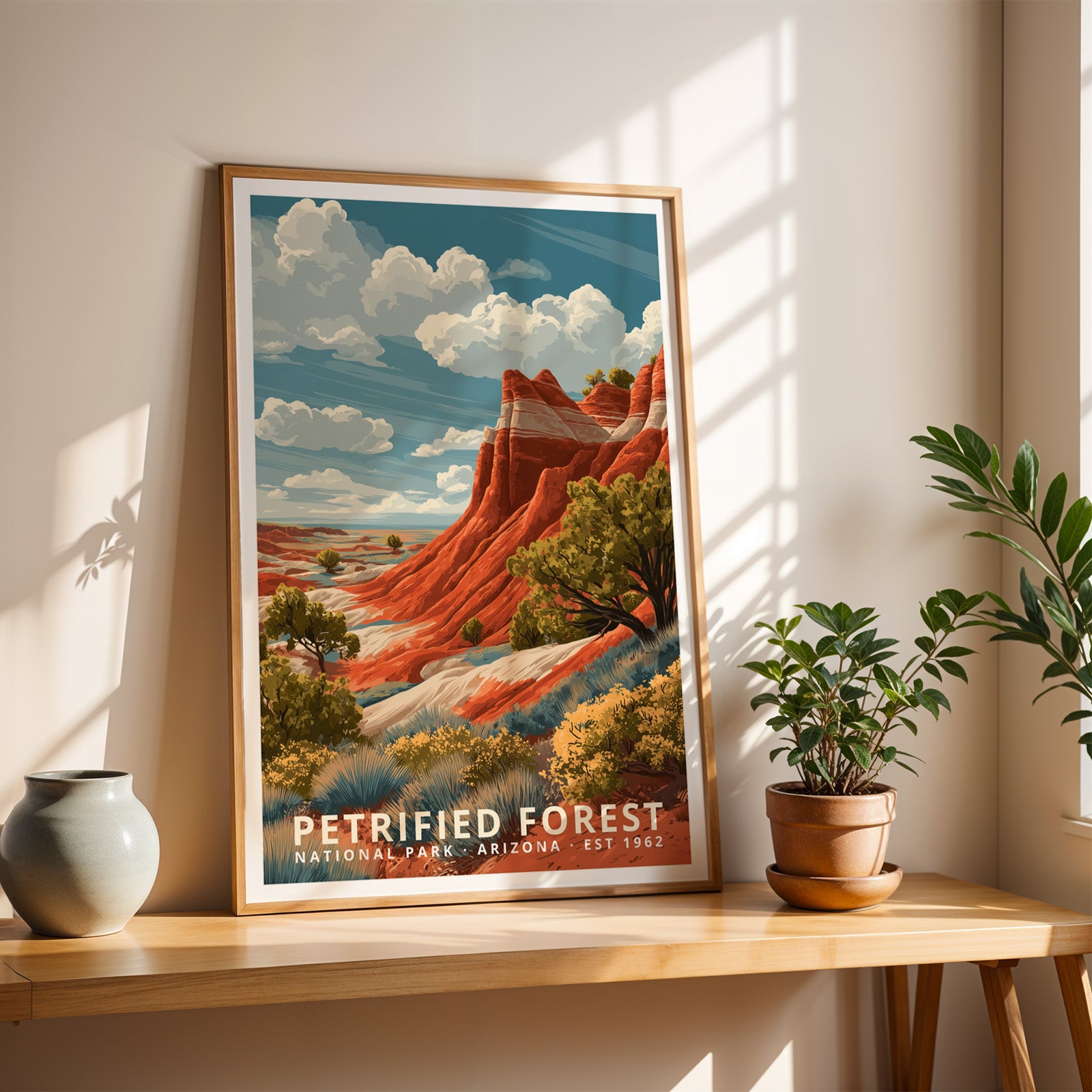 Petrified Forest National Park Retro Art Print