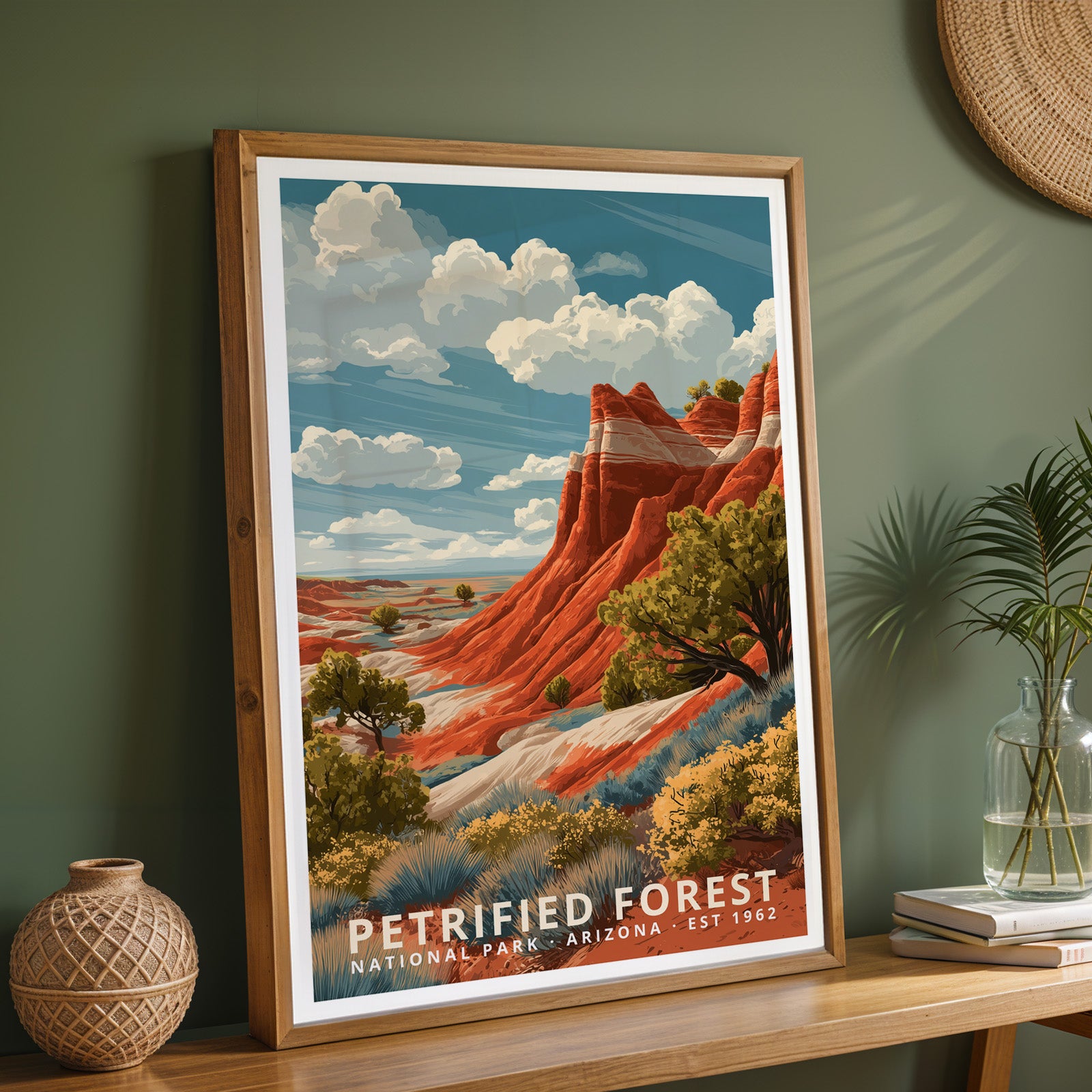 Petrified Forest National Park Retro Art Print