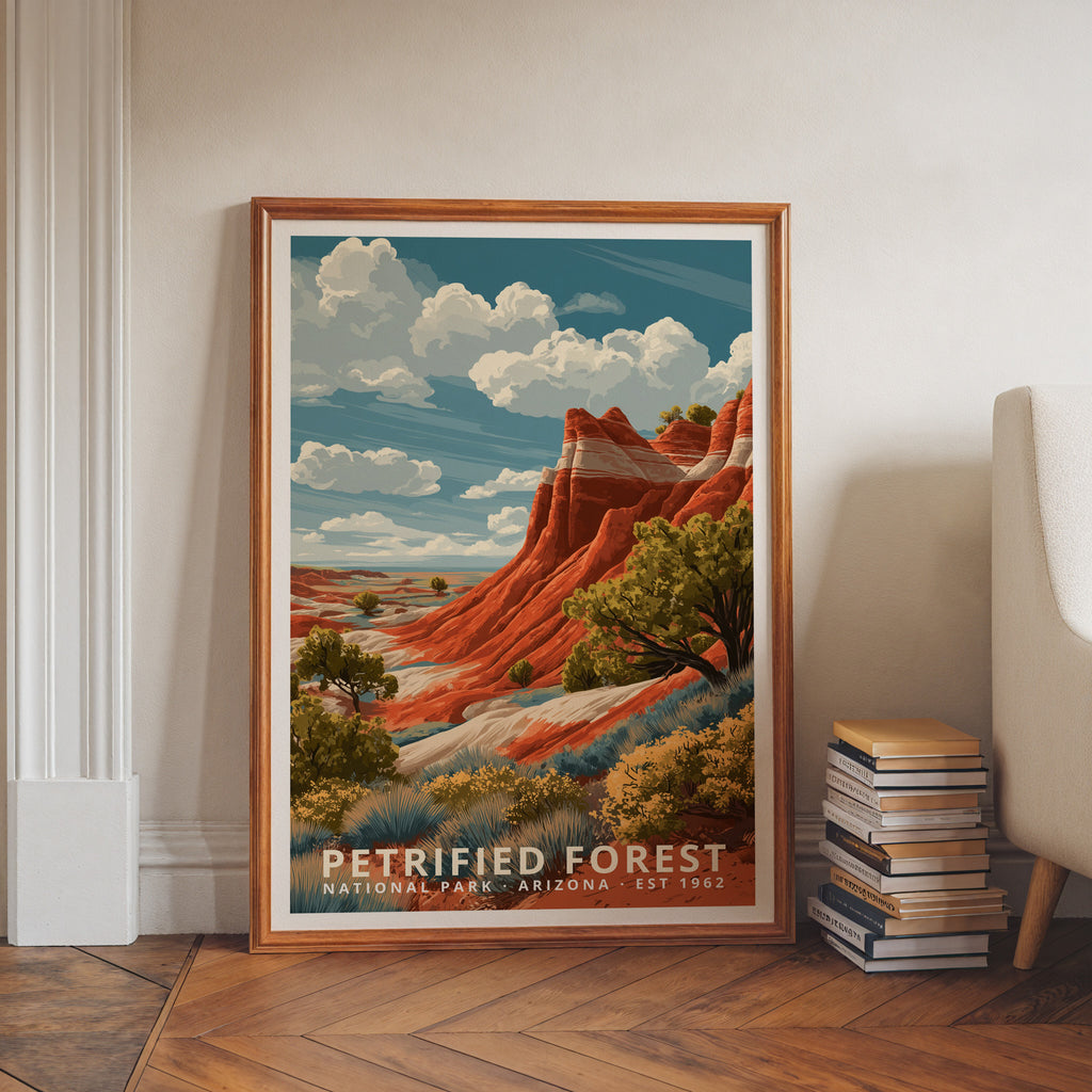Petrified Forest National Park Retro Art Print