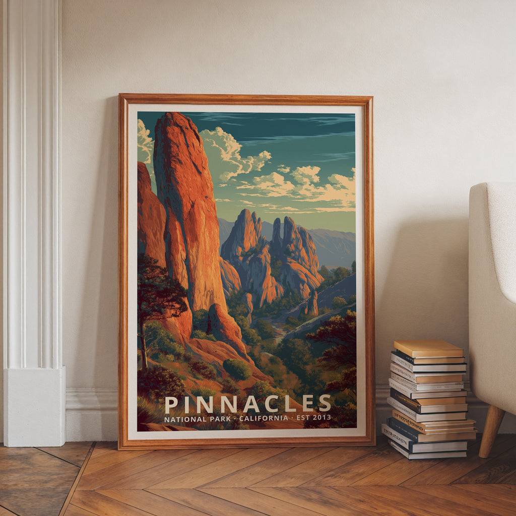 Pinnacles National Park Retro Art Print