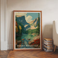 Rocky Mountain National Park Retro Art Print
