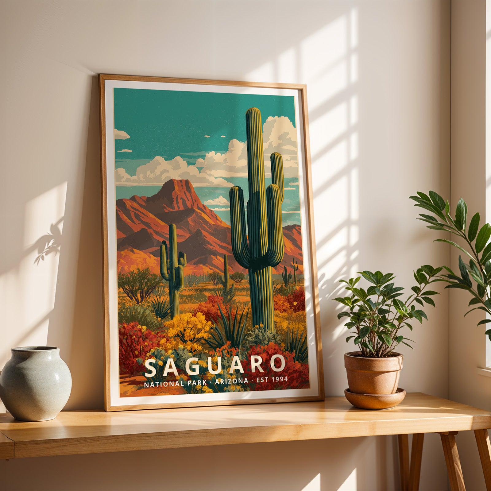 Saguaro National Park Retro Art Print