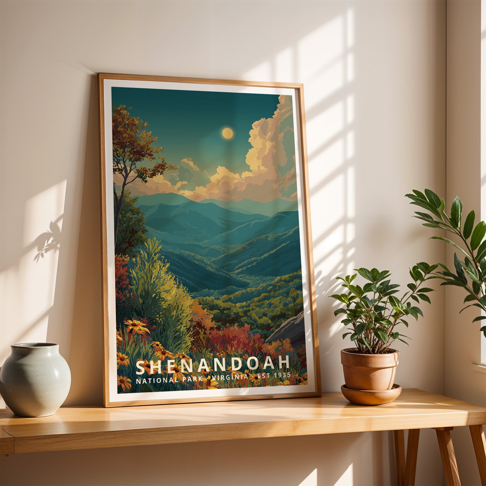 Shenandoah National Park Retro Art Print