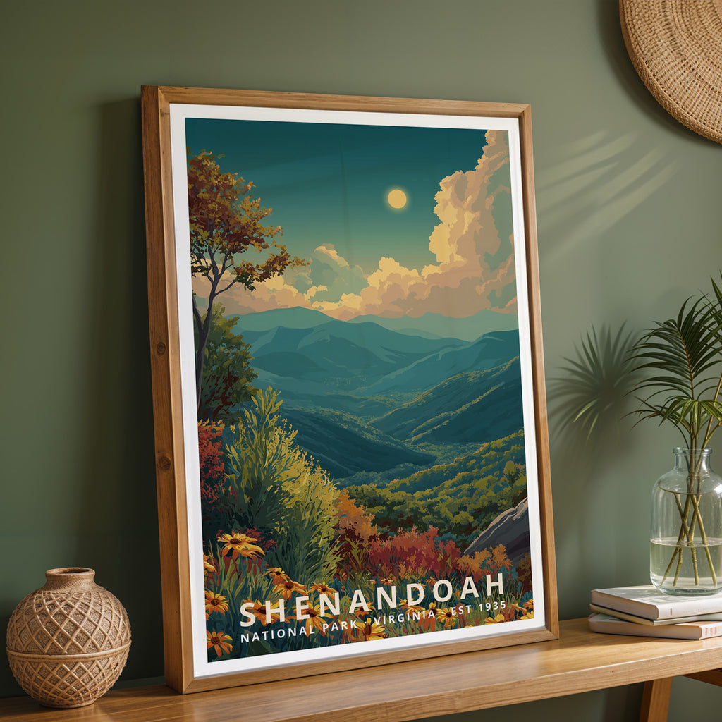 Shenandoah National Park Retro Art Print