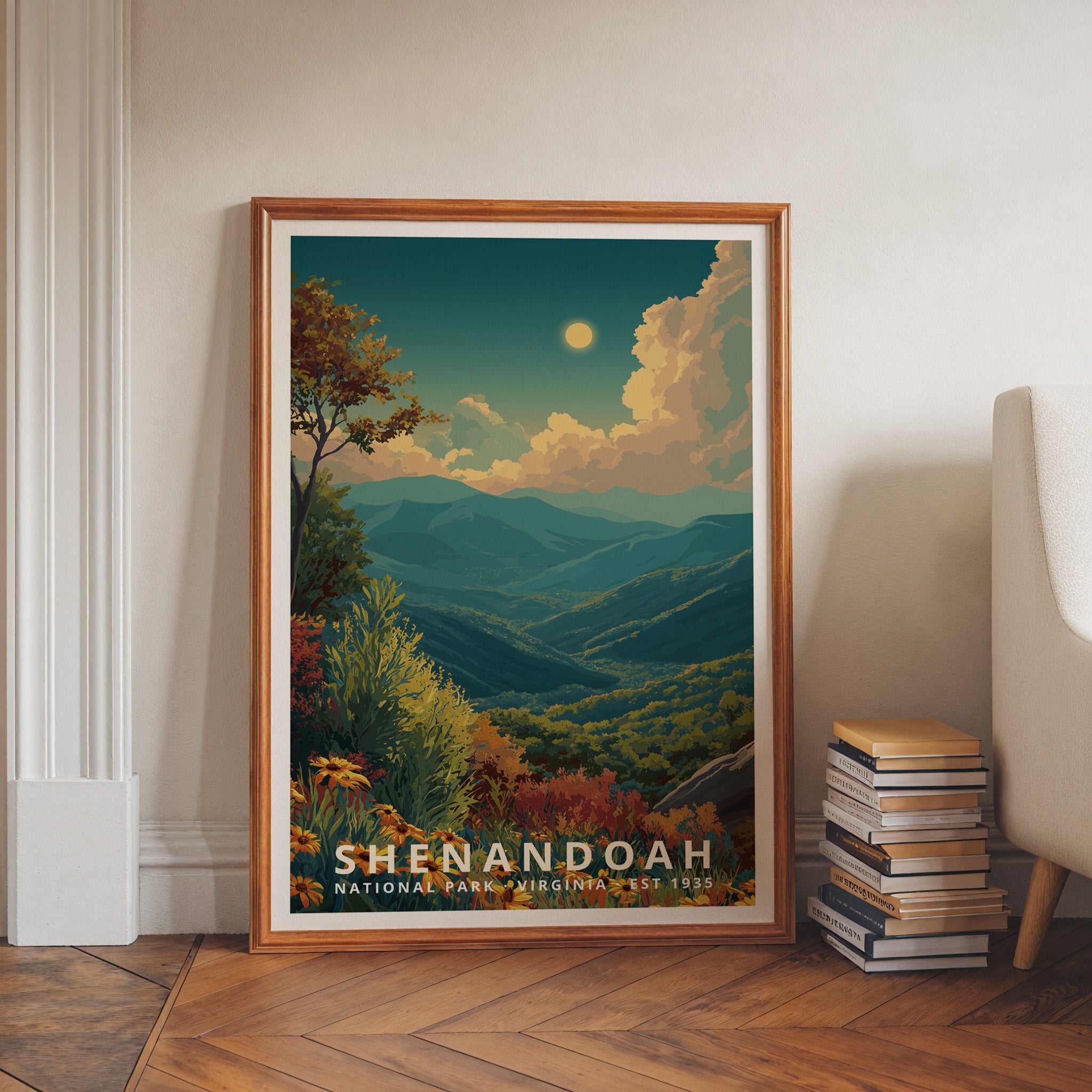 Shenandoah National Park Retro Art Print