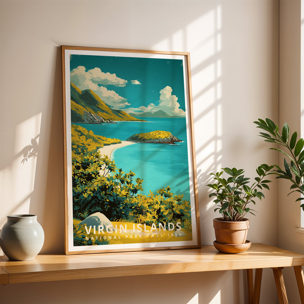 Virgin Islands National Park Retro Art Print