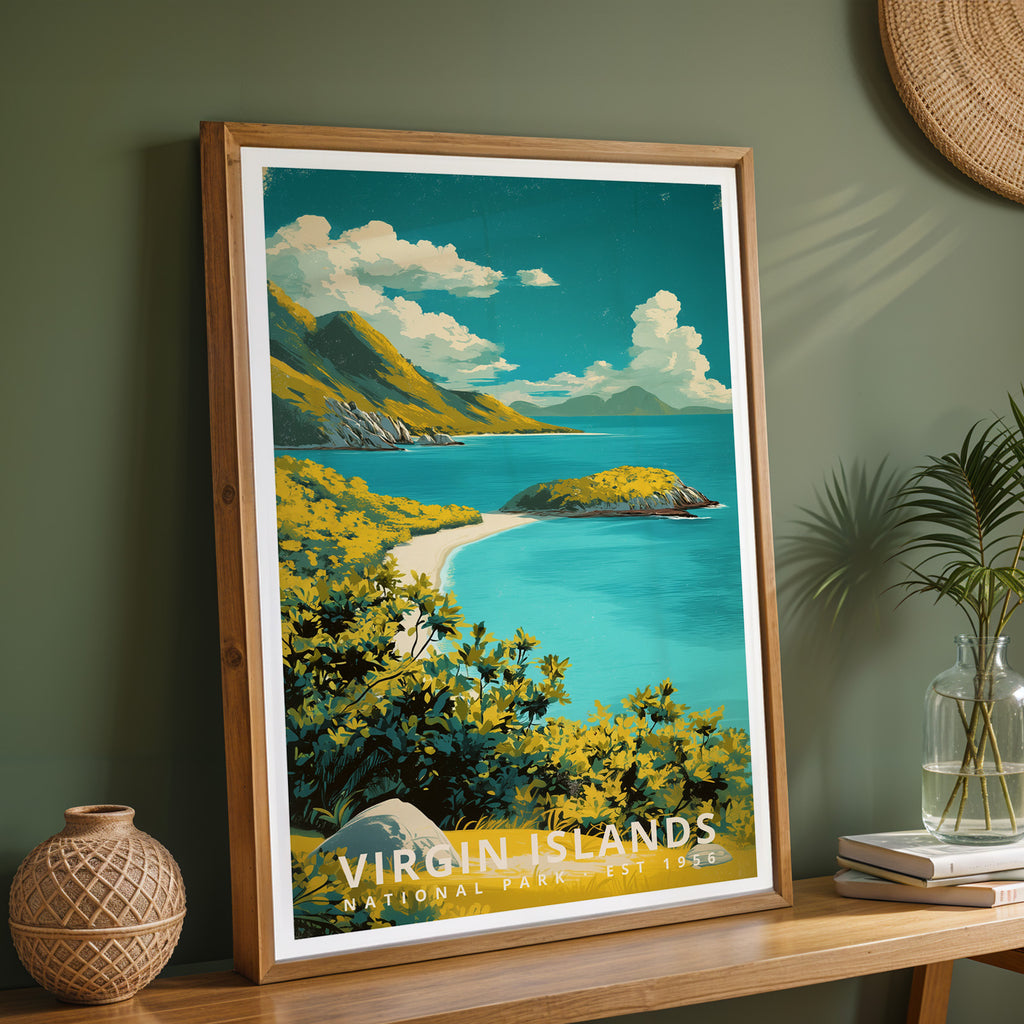 Virgin Islands National Park Retro Art Print