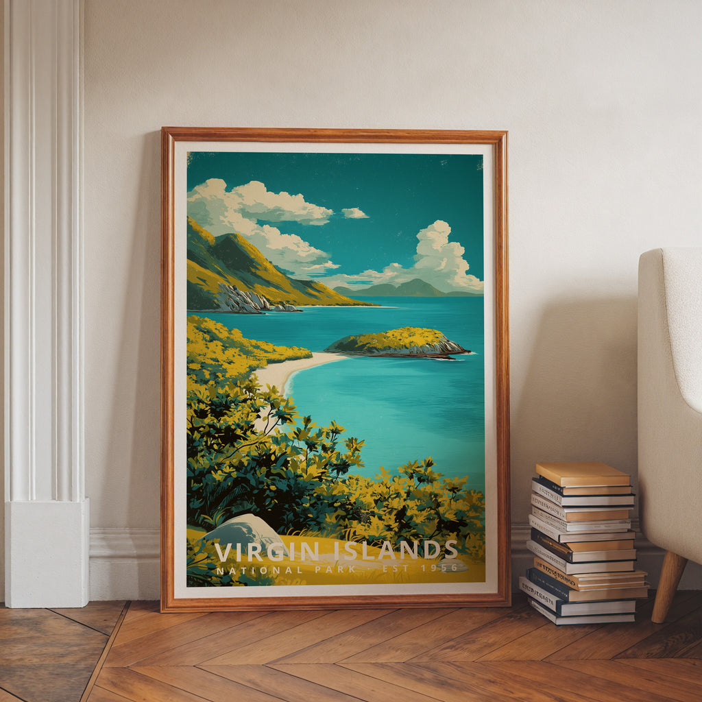 Virgin Islands National Park Retro Art Print