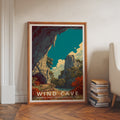 Wind Cave National Park Retro Art Print