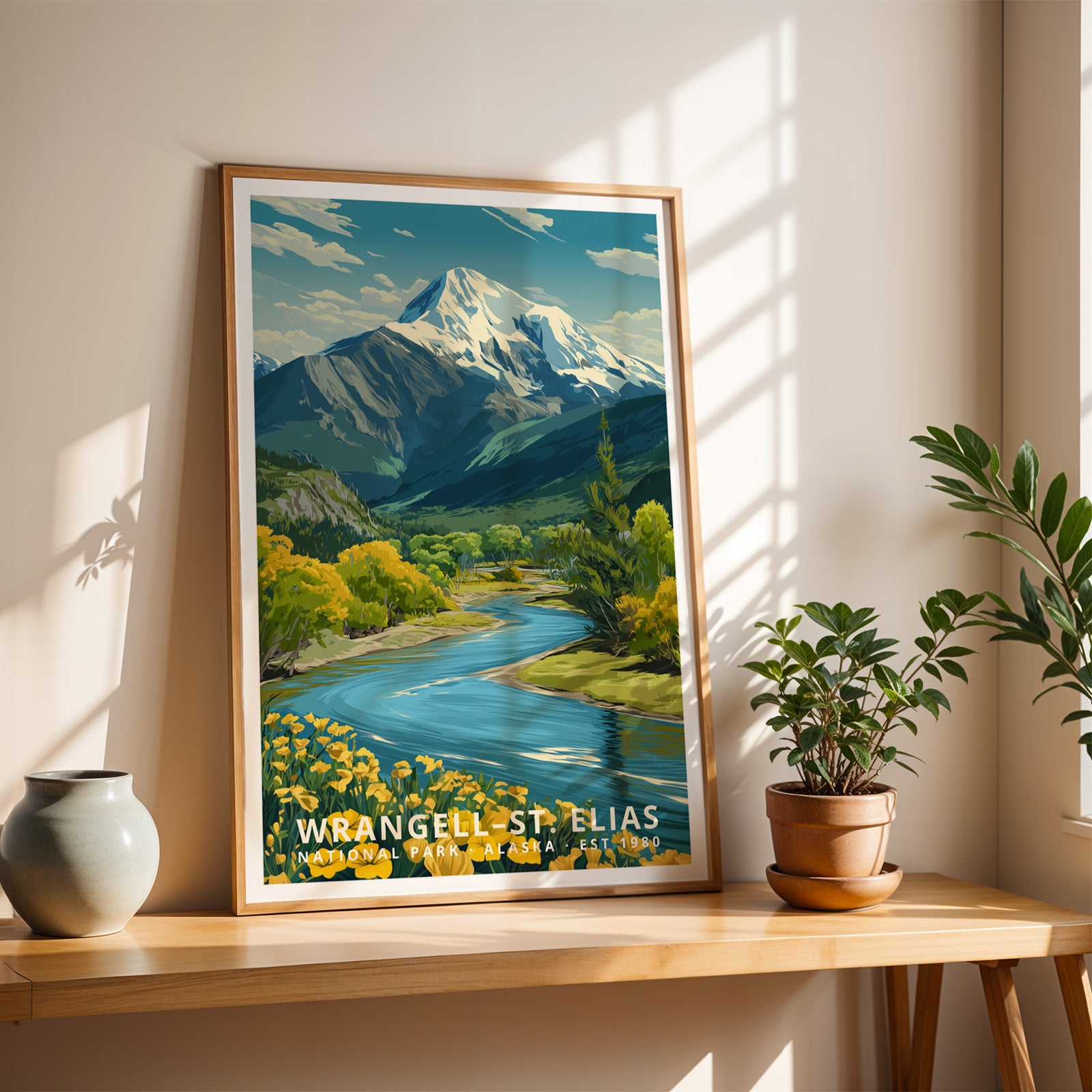 Wrangell–St. Elias National Park Retro Art Print