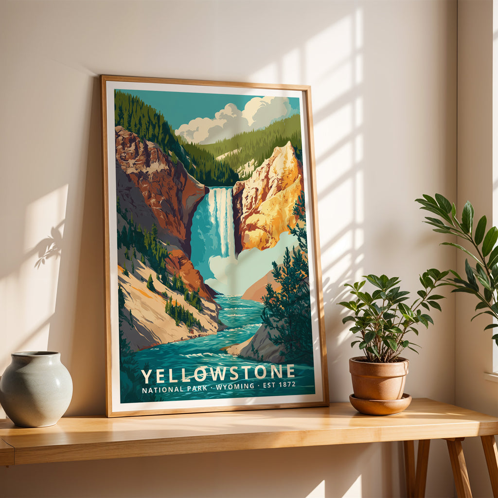 Yellowstone National Park Retro Art Print
