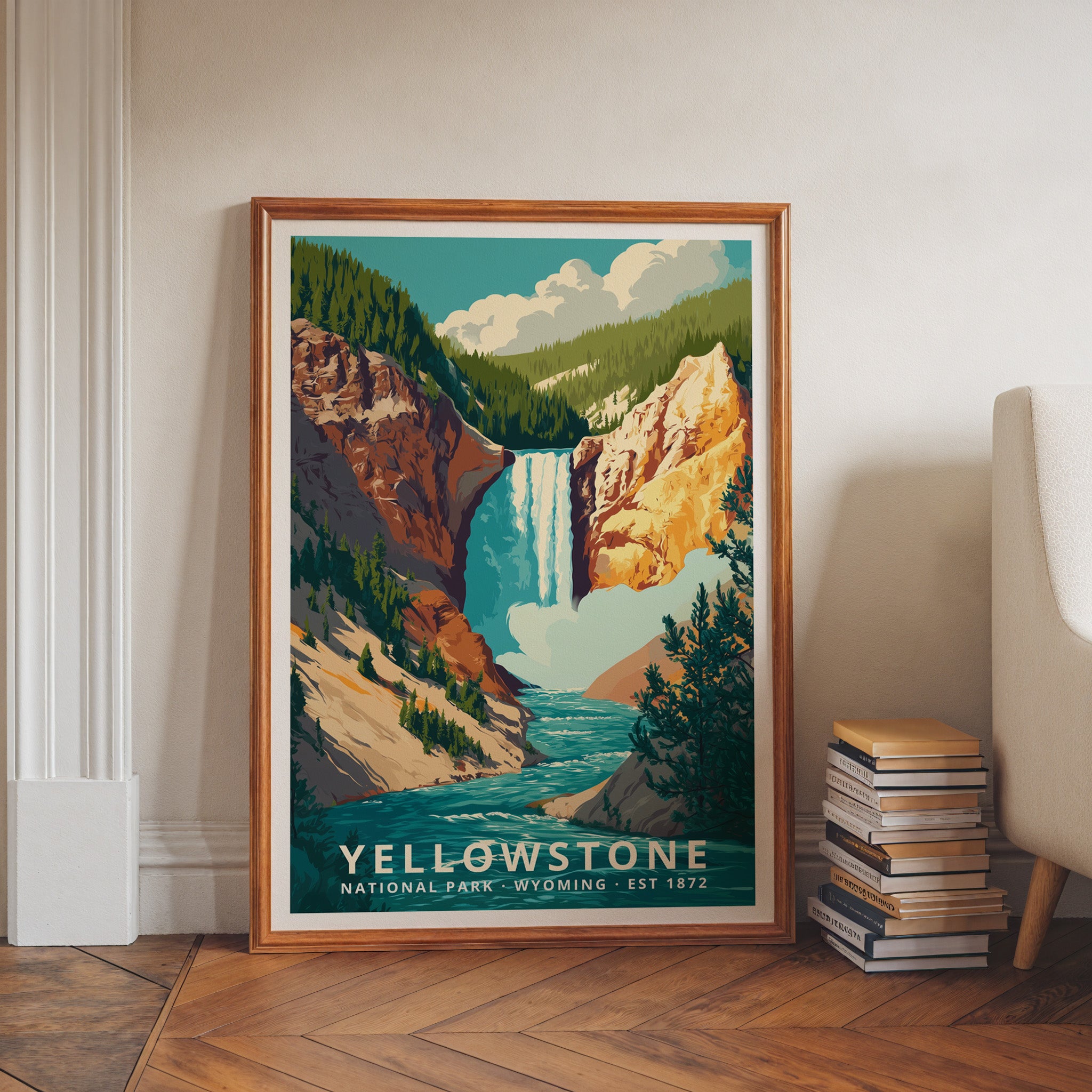 Yellowstone National Park Retro Art Print