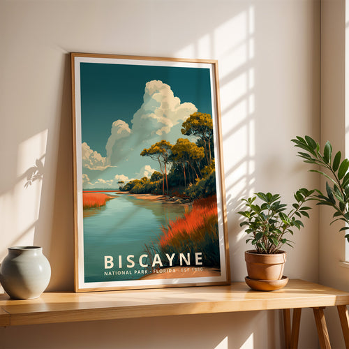 Biscayne National Park Retro Art Print