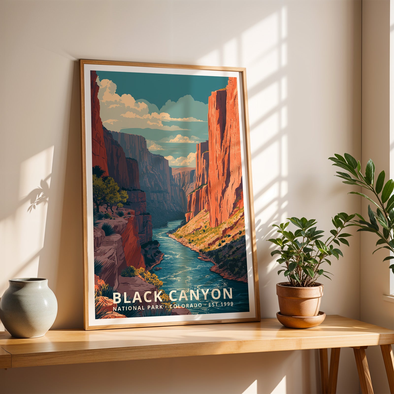 Black Canyon of the Gunnison National Park Retro Art Print
