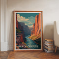 Black Canyon of the Gunnison National Park Retro Art Print
