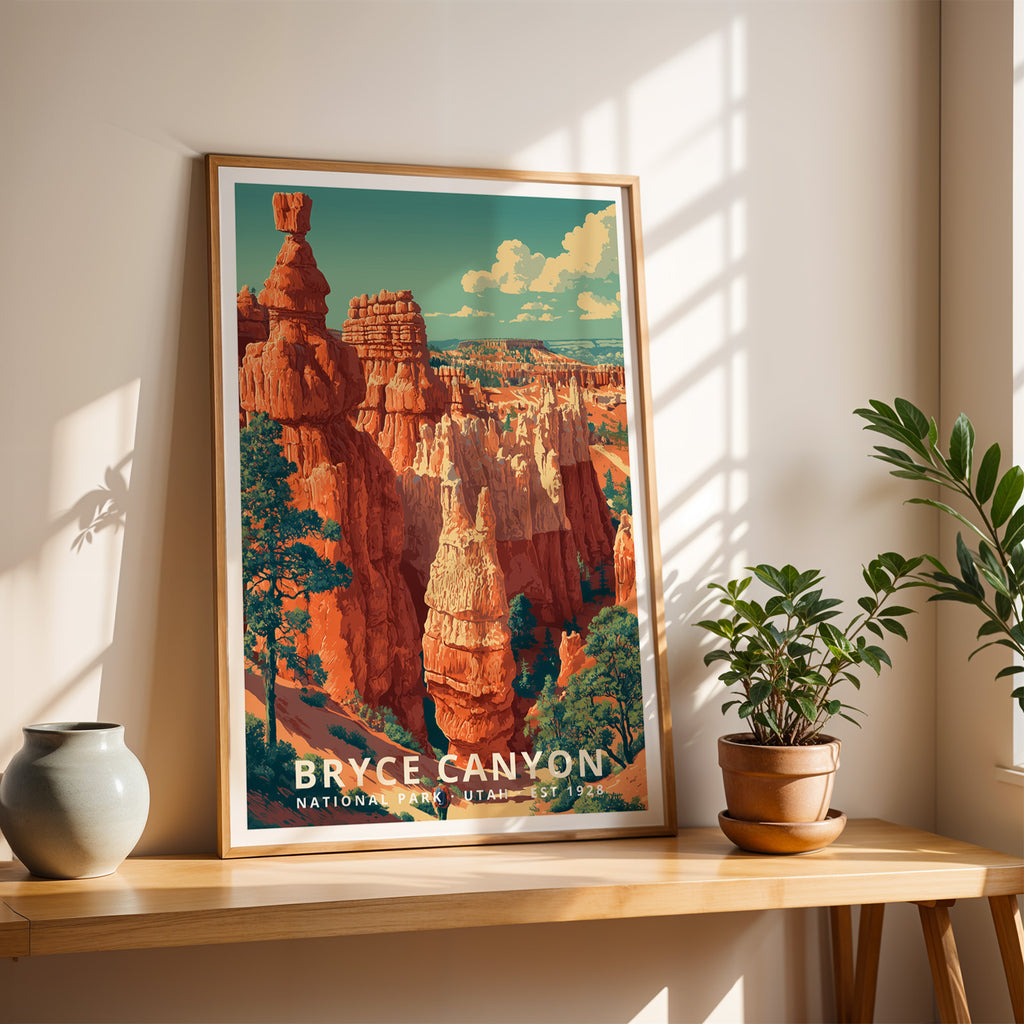 Bryce Canyon National Park Retro Art Print