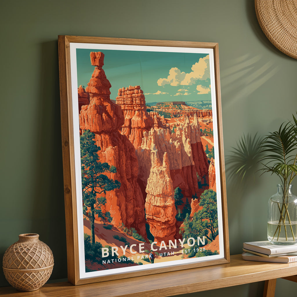 Bryce Canyon National Park Retro Art Print