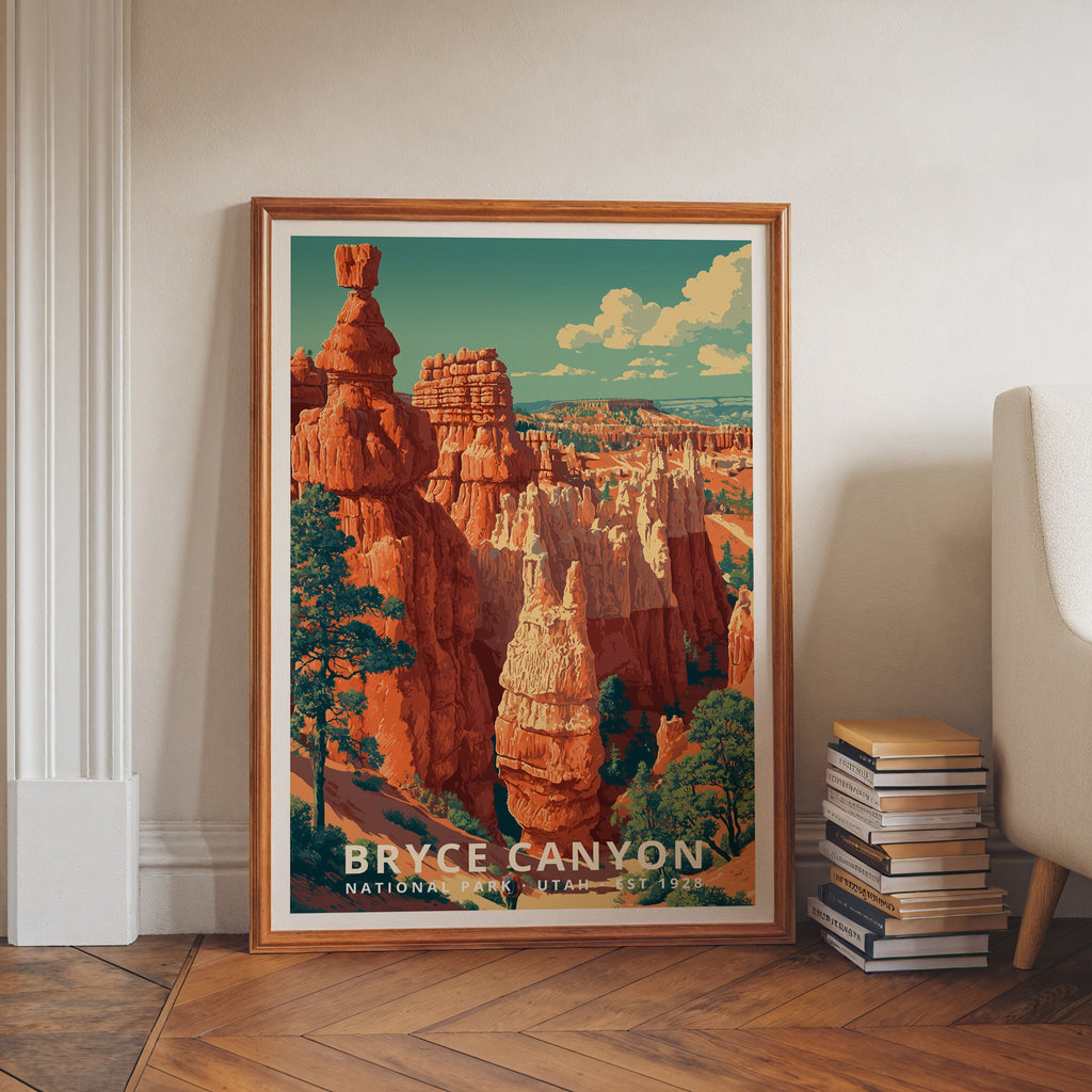 Bryce Canyon National Park Retro Art Print