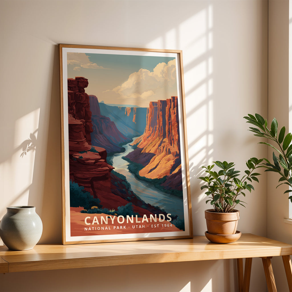 Canyonlands National Park Retro Art Print