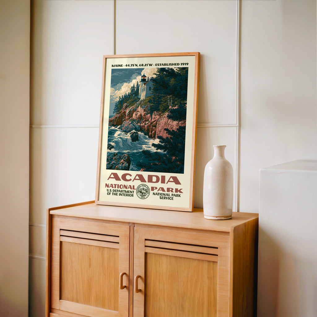 Parc national d'Acadia, art WPA vintage