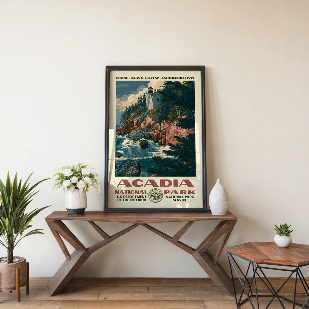 Parc national d'Acadia, art WPA vintage
