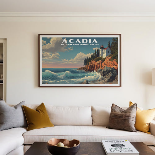 Acadia National Park Horizontal Vintage Art